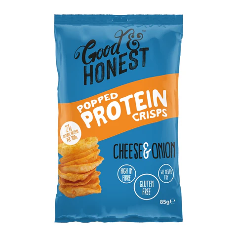 Good & Honest Popped Protein Crisps (Cheese & Onion)