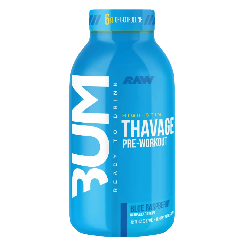 Raw Nutrition Thavage RTD Energy Drink (Blue Raspberry)