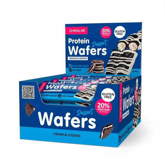 Chikalab Protein Wafers Dessert Milk Chocolate (Cookies & Cream)