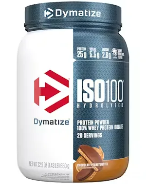 Dymatize ISO 100 Hydrolyzed Protein (Chocolate Peanut Butter, 20 Serv)