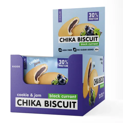 Chikalab Unglazed Protein Cookie with Filling Chika Biscuit (الكشمش الأسود)